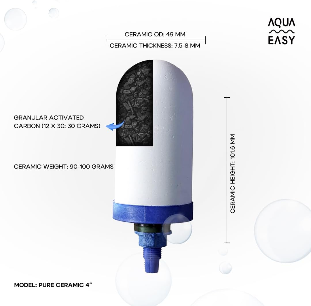 AquaEasy 4 Inch Ceramic Water Filter Candles – Aqua Easy