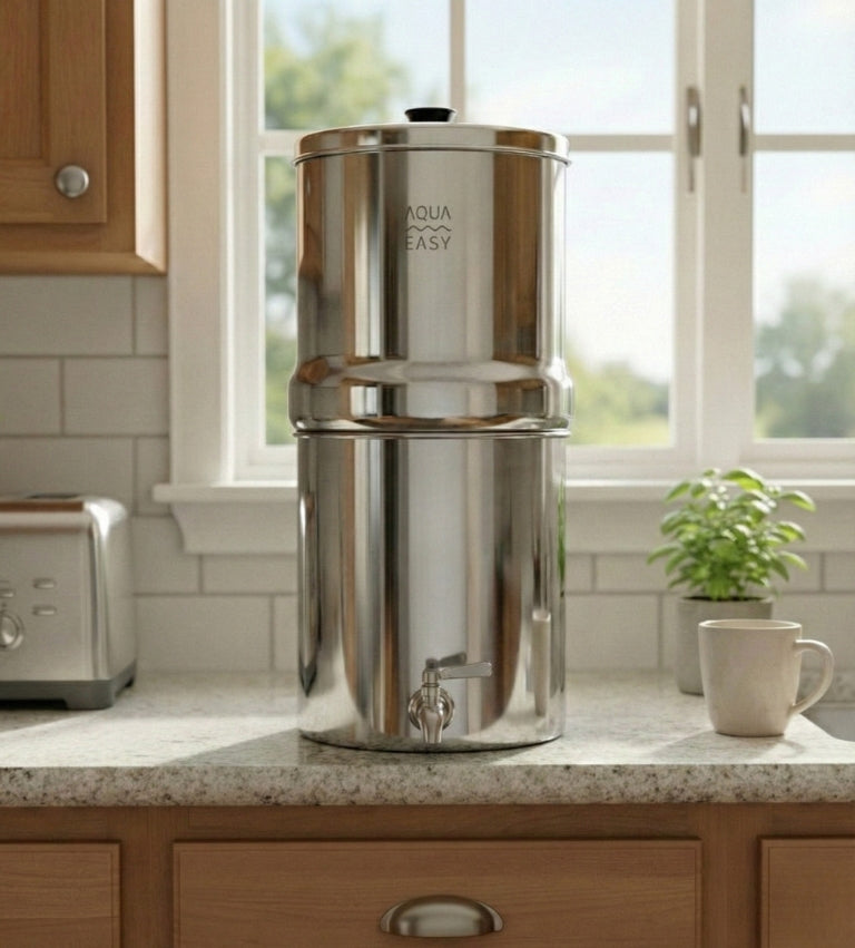 AquaEasy Stainless Steel Gravity Water Filter System
