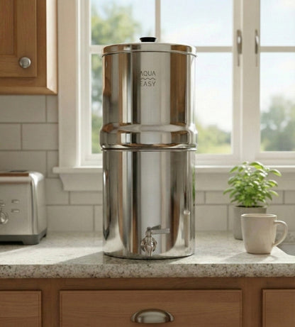 AquaEasy Stainless Steel Gravity Water Filter System